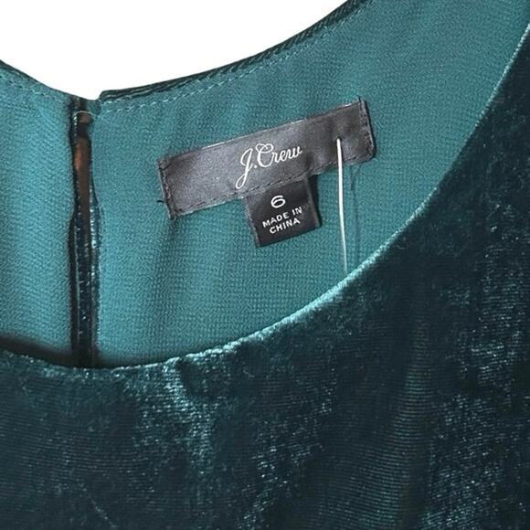 NWT J Crew Women’s Velvet Tank Top Dark Green Size 6 - Picture 8 of 8